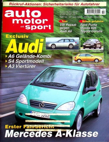 Deckblatt Auto Motor und Sport (14/1997)